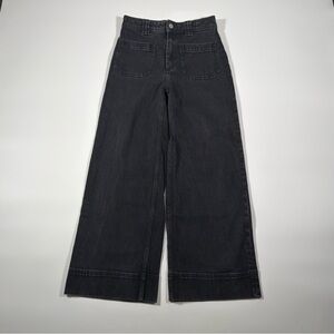 & Other‎ Stories Women's Black Wide-Leg Carpenter Style Jeans Size 4